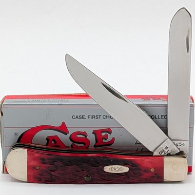 1985 Case XX Dark Red Bone Trapper R6254 w/ Box