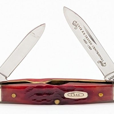 1989 Case XX Centennial Red Bone Canoe Knife R62131