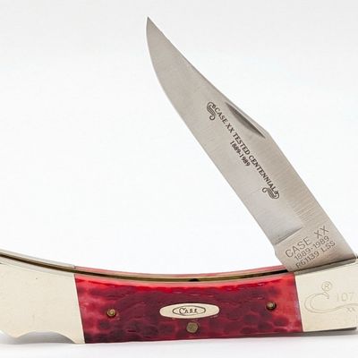 Ltd 1989 Case XX Centennial Red Bone Lockback Knife R61139