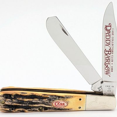 Ltd 1988 Case XX Collectors Club Stag Two Blade Grand Daddy Barlow 5243