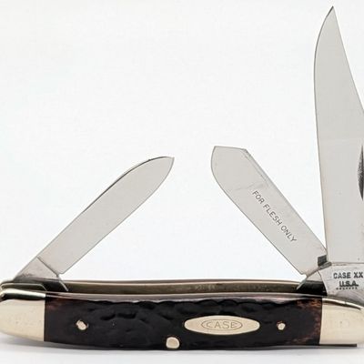 1973 Case XX Jigged Pretty Bone Medium Stockman 6347