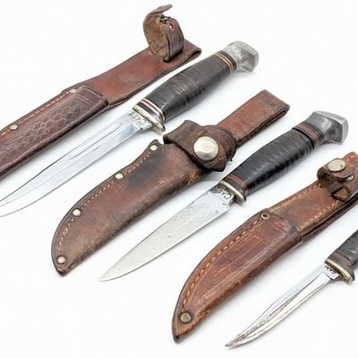 (3) 1940-65 Case XX Hunting Knives