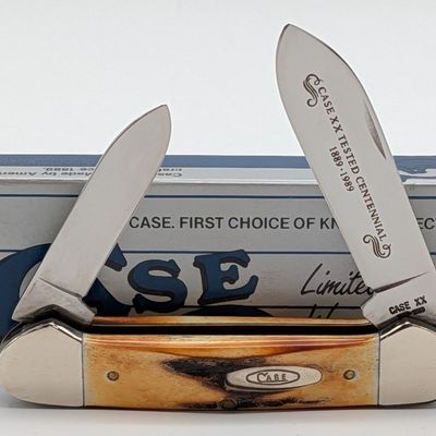 1989 Case XX Centennial Stag Canoe Knife 52131 w/ Box
