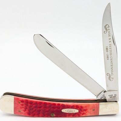 Ltd 1989 Case XX Centennial Red Bone Two Blade Jumbo Trapper R6251