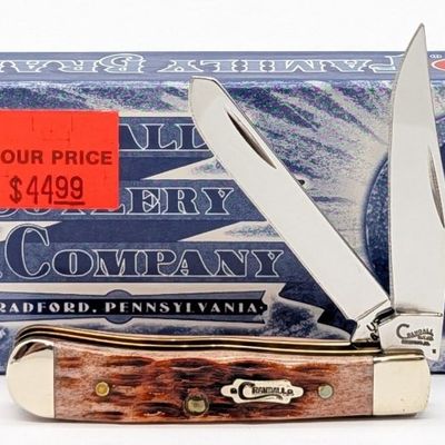 2009 Case XX Crandall Cutlery Co. Caramel Bone Tiny Trapper 62154 w/ Box