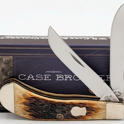 2005 Case XX Case Brothers Antique Bone Saddlehorn TB62110 w/ Tin