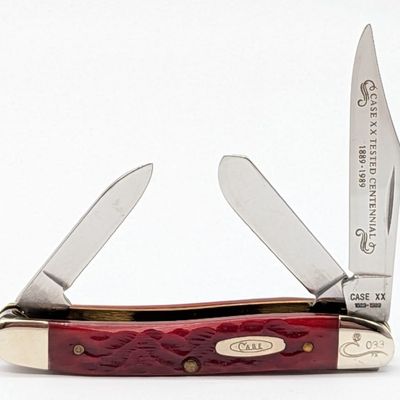 Ltd 1989 Case XX Centennial Red Bone Medium Stockman R63087