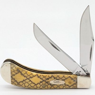 2005 Case XX Green Snakeskin Bone Saddlehorn TB62110