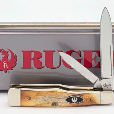 2005 Case XX Stag Small Gunstock Knife 5215 w/ Tin