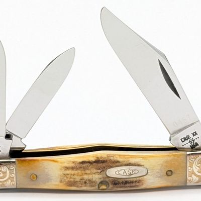 Ltd 1983 Case XX Scroll Bolster Stag Whittler 5383
