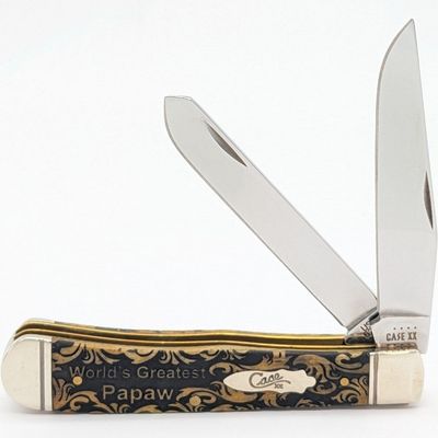 2022 Case XX World's Greatest Papaw Scroll Bone Trapper 6254