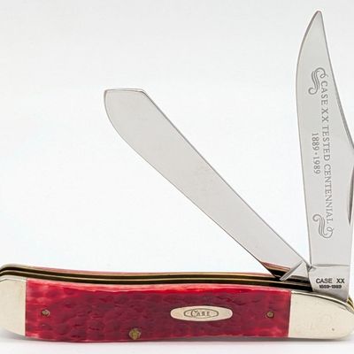 1989 Case XX Centennial Red Bone Dogleg Jack Knife R6240
