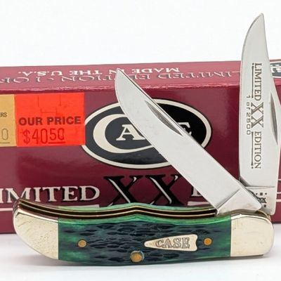 Ltd 2001 Case XX Kentucky Bluegrass Bone Pocket Hunter 62165 w/ Box