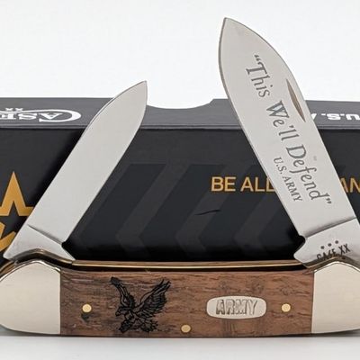 2024 Case XX US Army Curly Oak Canoe Knife 72131 w/ Box