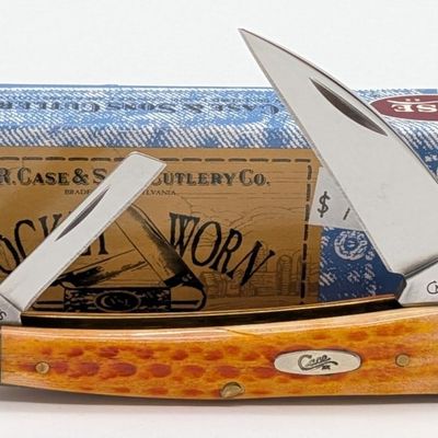 2008 Case XX Harvest Orange Bone Seahorse Whittler 6355WH w/ Box