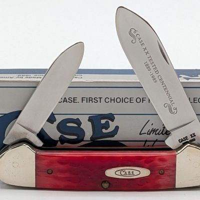1989 Case XX Centennial Red Bone Canoe Knife R62131
