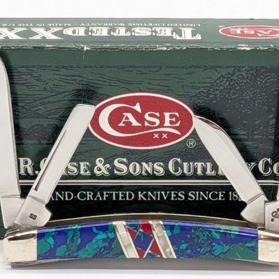2005 Case XX Exotic Azurite Stone Congress Knife EX468 w/ Box