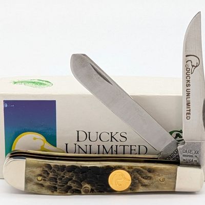 1990 Case XX Ducks Unlimited Amber Bone Mini Trapper 6207 w/ Box