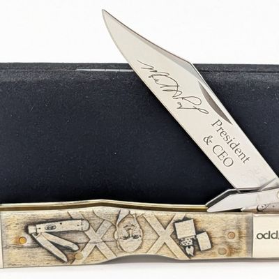 Ltd 2016 Case XX Zippo President Natural Bone Cheetah 6111 1/2