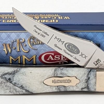 Ltd 2020 Case XX Roman Numeral Ivory Quartz Corelon Russlock 91953L w/ Box