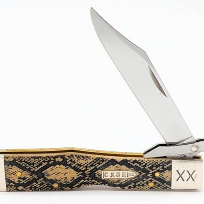 2020 Case XX Olive Green Bone Snake Skin Cheetah 6111 1/2