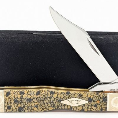 2021 Case XX Scroll Bolster Lizard Skin Olive Green Bone Cheetah 6111 1/2