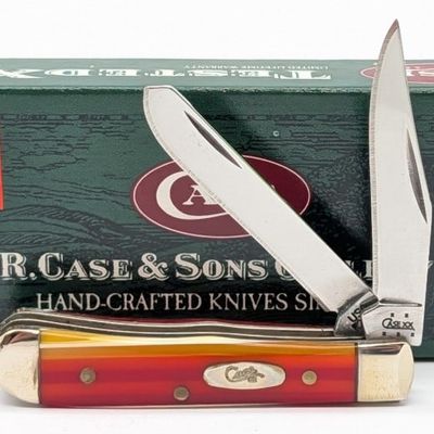 2005 Case XX Candy Stripe Celluloid Tiny Trapper R2154 w/ Box