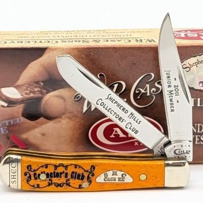 2011 Case XX SHCC Junior Member Persimmon Orange Tiny Trapper 62154 w/ Box