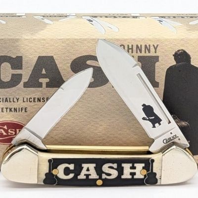 2007 Case XX Johnny Cash Natural Bone Baby Butterbean 62132 w/ Tin