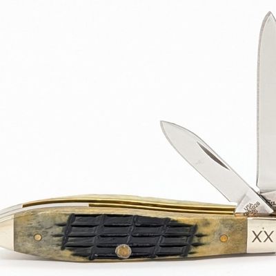 2019 Case XX Fence Jig Olive Green Bone Tear Drop Knife TB62028