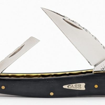 Custom 2021 Case XX File Worked Black Micarta Seahorse Whittler 10355WH