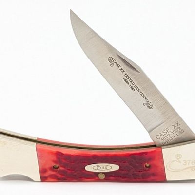 Ltd 1989 Case XX Centennial Red Bone Lockback Knife R61139