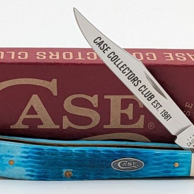 2024 Case XX Collector's Club Sky Blue Bone Slimline Trapper 61048 w/ Box