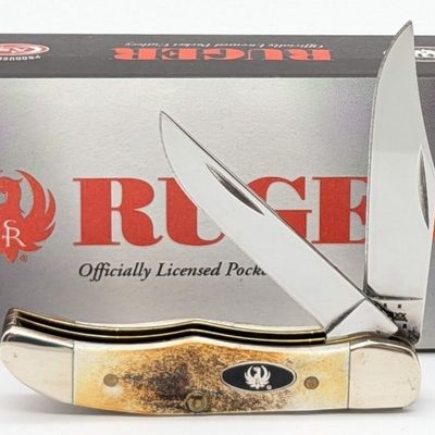 2005 Case XX Ruger Burnt Stag Pocket Hunter 52165 w/ Tin