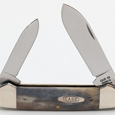 1993 Case XX Green Appaloosa Bone Canoe Knife 62131