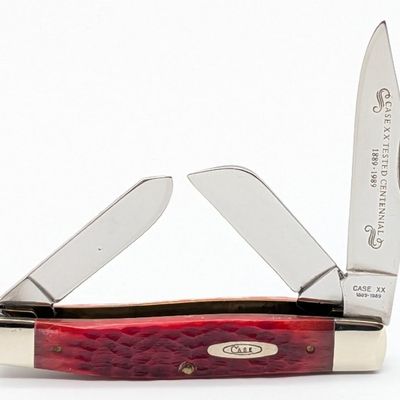 1989 Case XX Centennial Red Bone Large Stockman R6375