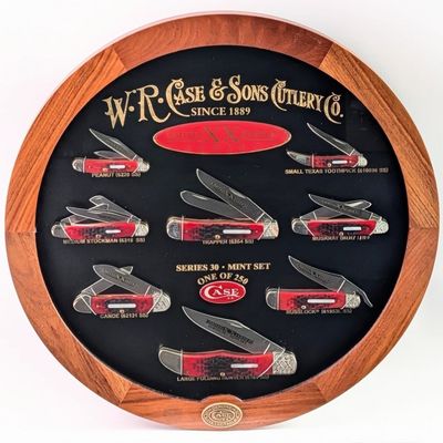 Ltd 2014 Case XX Limited Edition Series Pearl Bar Brick Red Bone Mint Set w/ COA