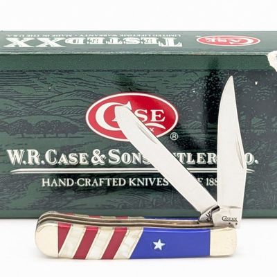 2008 Case XX Exotic Patriotic Stone Tiny Trapper EX2154 w/ Case