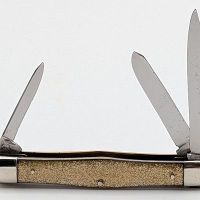 1920-40 Case Tested XX Gold Glitter Celluloid Small Stockman