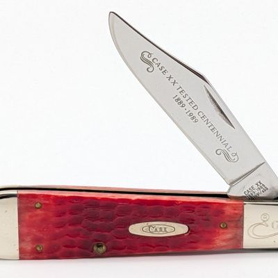 Ltd 1989 Case XX Centennial Red Bone Uneven Jack Knife R6199 1/2