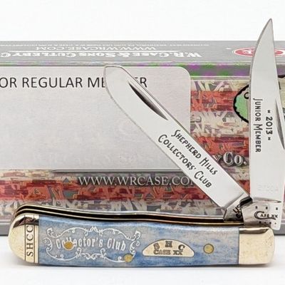 2013 Case XX SHCC Junior Member Navy Blue Tiny Trapper 62154 w/ Box