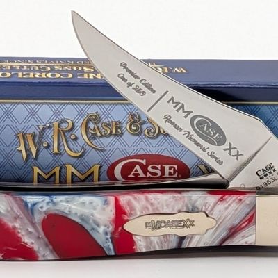 Ltd 2020 Case XX Roman Numeral Star Spangled Banner Corelon Russlock w/ Box