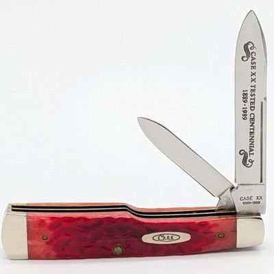 1989 Case XX Centennial Red Bone Long Pull Large Gunstock R6230