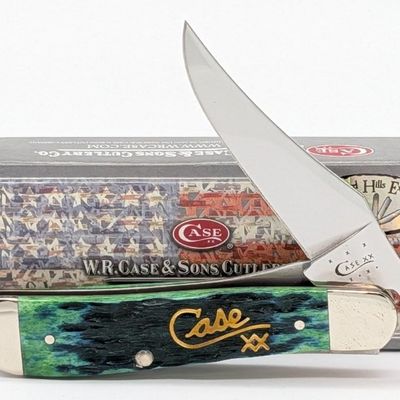 2013 Case XX Gold Script Kentucky Bluegrass Bone Russlock 61953L w/ Box