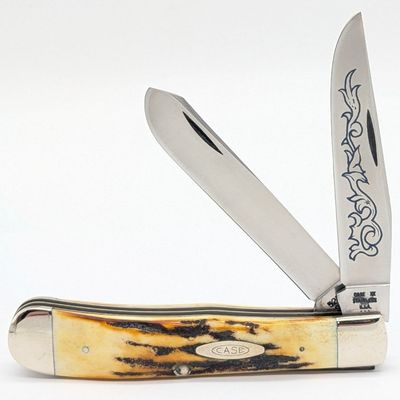 1977 Case XX Blue Scroll Stag Trapper 5254