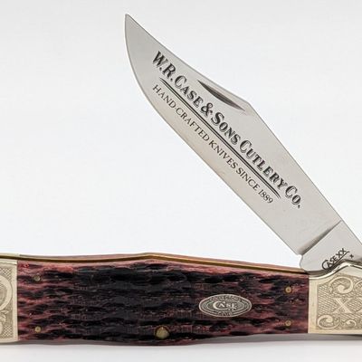 Ltd 2008 Case XX Collector's Club Scroll Bolster Crimson Copperhead Coke Bottle C61050