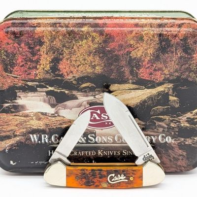 2002 Case XX Silver Script Autumn Bone Baby Butterbean 62132 w/ Tin