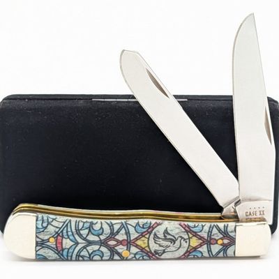 2022 Case XX Stained Glass Dove Natural Bone Trapper 6254 w/ Box