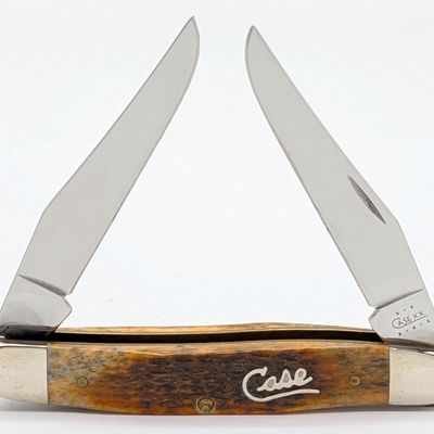 2002 Case XX Silver Script Autumn Bone Muskrat