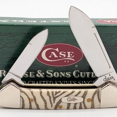 2005 Case XX Zebra Stripe Natural Bone Baby Butterbean 62132 w/ Box